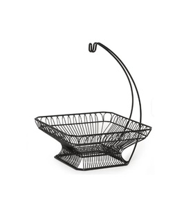 Top Selling Black-Finished Eco-Friendly Fashionable Vintage Iron Fruit <b>Vegetable</b> <b>Storage</b> Basket Stylish Home Use - Product Image 5