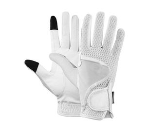 Gants d'équitation personnalisés en gros pour femmes, légers, en cuir PU blanc, protecteurs pour la saison hivernale - Product Image 1