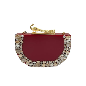 Nouvelle pochette moderne en résine écologique peinte à la main pour les fêtes à domicile et les mariages par FAIZA CRAFT disponible au prix Inde - Product Image 6