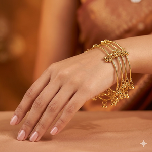 Kashmiri <b>Bangles</b> <b>Set</b> of 6 <b>Gold</b> Plated Traditional Ethnic <b>Bangles</b> <b>Set</b> for Women All Size Combo 2.4 2.6 & 2.8 ( 8 piece in a <b>set</b> ) - Product Image 4