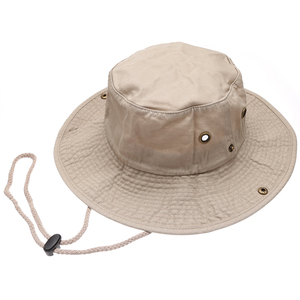 Custom Summer Outdoor Boonie Hunting Fishing Safari Bucket <b>Sun</b> <b>Hat</b> with Adjustable Strap Large Brim Washed Bucket <b>Hat</b> for <b>Men</b> - Product Image 4