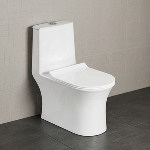 WC monobloc en céramique Vistaar Commercial avec système de chasse siphonique pour la construction de salles de bain modernes - Product Image 2