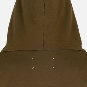 Sweat-shirt à capuche pour homme, coupe classique, 100% coton, double couche, vert olive uni, vêtement décontracté pour l'automne - Product Image 5