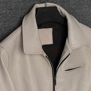 Vente directe d'usine, nouvelle arrivée, veste en cuir pour homme à manches longues, veste en cuir d'hiver personnalisée en gros - Product Image 4
