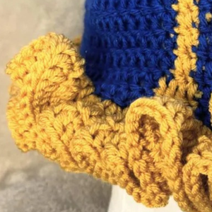 Chapeau Bob Tissé à la Main à Volants Tendance, Chapeau de Soleil Décontracté Élégant, Design Texturé Fait Main, Léger, pour Extérieur et Plage, OEM - Product Image 3