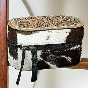 Caja de Almacenamiento de Joyas de Cuero Vacuno de Alta Calidad, Hecha a Mano, Elegante Organizador Personalizado para Aretes, Collares y Anillos para Chicas - Product Image 4
