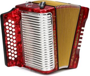 NOUVEAU Accordéon Diatonique Hohner 350 0F B Corona II 31 Boutons Sol, Moule Unique, Sac Noir, Sangles – NEUF À VENDRE - Product Image 1