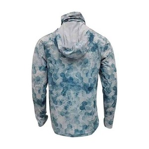 Camisa de Pesca con Capucha de Manga Larga para Hombre, Estampado Geométrico, UPF 50, Protección Anti-UV, Ropa para Exteriores - Product Image 2