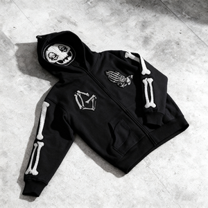 Sweat-shirt à capuche entièrement zippé en chenille brodée 2026, unisexe, personnalisable, streetwear de haute qualité - Product Image 1