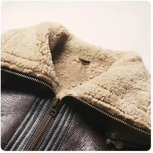 Blouson d'hiver en cuir de mouton teint long pour femme, design fonctionnel en fourrure, doublure en soie automne/hiver, résistant - Product Image 5