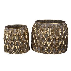 Jarrón Creativo con Forma de Burbuja y Bolas Apiladas |   Jarrón Metálico Minimalista Color Ciruela con Interior Dorado |   Centro de Mesa Elegante para Bodas - Product Image 3