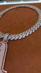 Colgante de Letra Personalizado de Moissanita, Estilo Hip Hop, con Incrustaciones de Plata 925, Dijes Personalizados con Iniciales, Collar con Letra Esmaltada - Product Image 5