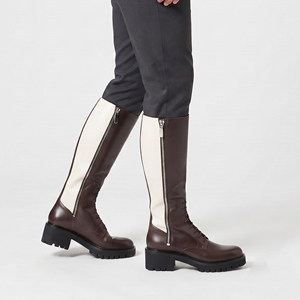 <b>High</b> Quality Men Leather <b>Knee</b> Boots Men Leather Zipper Up Fashion Long Boots Men Leather <b>Knee</b> <b>High</b> Office Wear Boots - Product Image 2