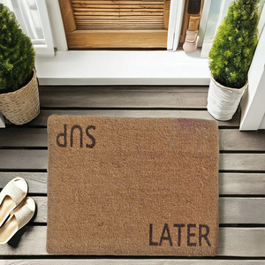 Felpudos de fibra de coco horneados de PVC antideslizantes de alta calidad para el hogar y la cocina, alfombrillas de fibra de coco lisas de 15mm, 45*75 cm - Product Image 2