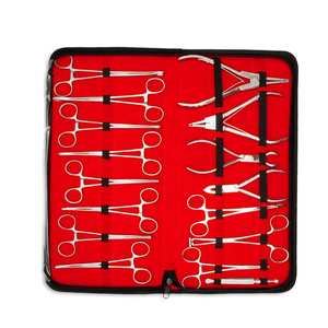 Ensemble d'instruments professionnels pour le piercing corporel, kit de 16 pièces, pinces septum, pinces dermiques Pennington, pinces à anneaux, pinces à épiler, poinçon à biopsie en acier - Product Image 3