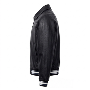 Wholesale men varsity <b>leather</b> <b>Jackets</b> OEM Custom Logo <b>Long</b> Sleeves Casual Bomber <b>Jacket</b> breathable eco-friendly <b>jacket</b> for men - Product Image 3