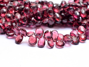 Cuentas facetadas de granate AAA de 7x5 mm, cuentas sueltas de granate rojo natural de Mozambique, piedra semipreciosa para la fabricación de joyas. - Product Image 1