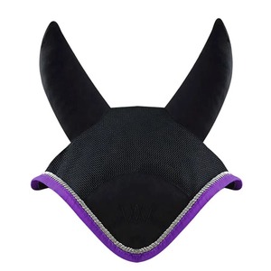 <b>Equestrian</b> Horse Fly Veil Ear Bonnet Crochet Horse Riding Ear Net Soundproof Horse Ear Bonnet Breathable Fly Bonnet - Product Image 6