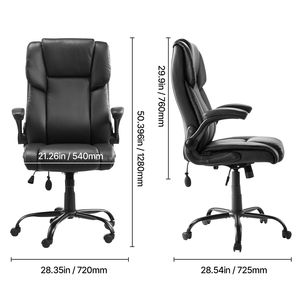 Sedia da Ufficio Direzionale con Supporto Lombare, Capacità 136 kg, Braccioli Ribaltabili, Cuscino Lombare - Poliuretano Poliestere - Altezza Regolabile - Product Image 3
