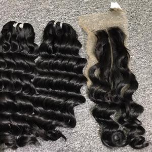 Extensiones de cabello virgen 100% de alta calidad, cierre de onda profunda, gran stock, venta al por mayor, cabello crudo vietnamita en color claro - Product Image 6