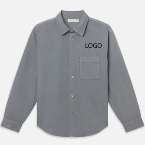 Designer Full Sleeve T Shirt Turn <b>Down</b> Collar With Button Closure Comfortable Lightweight Apparel Featuring Front Pocket Design - Product Image 1