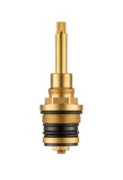 Robinet de contrôle d'eau de haute qualité en laiton naturel avec cartouche à axe dissimulé et technologie de disque céramique, étanche, raccord PUSHPAK