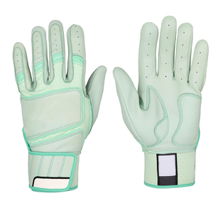Gants de frappe en cuir vert menthe, respirants, avec fermeture auto-agrippante, unisexes, pour adultes, pour l'entraînement - Product Image 1