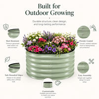 Jardinière surélevée en acier galvanisé, classique, écologique, légère, durable, avec revêtement en poudre, jardinière modulaire, petite jardinière