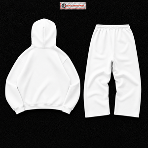 Custom <b>White</b> Tracksuit <b>Men</b> Oversized Pullover Hoodie <b>Jogger</b> Pants Set Grey Graphic Streetwear Sportswear Wholesale OEM Supplier - Product Image 6