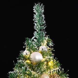 Sapin de Noël artificiel avec 300 LED, ensemble de boules et neige floquée, 94,5 pouces, lumières de Noël - Product Image 2