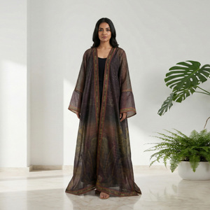 Abaya de Verano con Estampado de Diseñador, Tradicional India, de Chinnon, Larga hasta el Suelo, Holgada, para Oración del Eid, Ropa de Noche, Atuendo Modesto para Mujer - Product Image 1