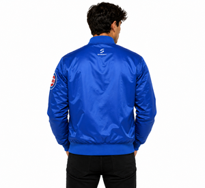 Customizable American Baseball Uniform for Men Winter <b>Fleece</b>-Lined Varsity Jacket Casual Top Silk Zipper Button Embroidered - Product Image 5