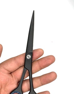 Professional OEM Stainless Steel <b>Barber</b> Hair Cutting Scissors Curved Straight <b>Blades</b> Ceramic Handle Salon Hair Styling Beauty A+ - Product Image 5