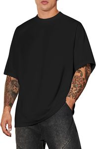 T-shirts pour hommes de haute qualité, personnalisés avec logo imprimé, style streetwear décontracté, faible MOQ, coton lourd, grandes tailles - Product Image 3