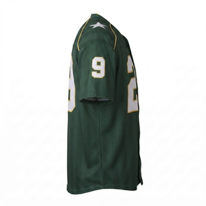 Custom American Football Jersey Dark Green Player Name 100% Polyester <b>Mesh</b> <b>Plus</b> <b>Size</b> Sportswear Uniform Wholesale Team Practice - Product Image 2