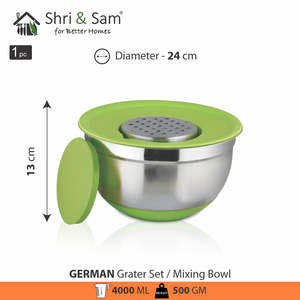 Ensemble de râpe allemande avec bol mélangeur pour une conservation et une préparation efficaces des aliments - Product Image 4