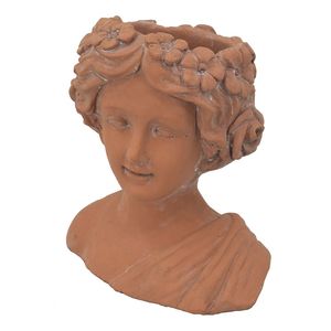 9x5.5x9.5 marrone testa busto fioriera stile greco in cemento ornamento da giardino per interni ed esterni decorazioni per la casa - Product Image 4