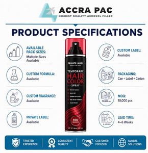 Spray colorant temporaire pour cheveux pour les fêtes et les coiffures de célébration - Product Image 5