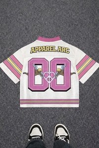 Maillot de football personnalisé en maille respirante, coupe courte, OEM, en polyester, style streetwear, à manches courtes - Product Image 2