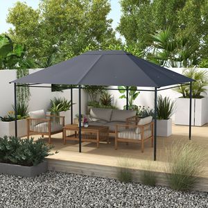 Tetto di Ricambio per Gazebo a Ombrello 10FT X 13FT, Design Contemporaneo, Grigio Scuro per 84C 116 - Product Image 2