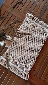 Handmade White <b>Macrame</b> Placemats Decorative Table Mats Boho Table Decor for Dining Home Bulk Supply - Product Image 6