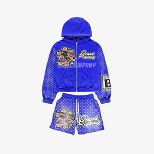 Brand Clothing Kids Streetwear Hoodie and Shorts <b>Set</b> – Full Sleeve Zipper Casual Streetwear <b>Two</b> <b>Piece</b> Outfit Sweatwear - Product Image 2