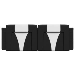 Coussin de tête de lit noir et blanc, oreillers de lit - Product Image 5