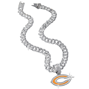 Pendentif de luxe Hip Hop plaqué rhodium en argent 925 avec logo orange, style hip-hop, bijoux unisexe en provenance d'Inde - Product Image 4