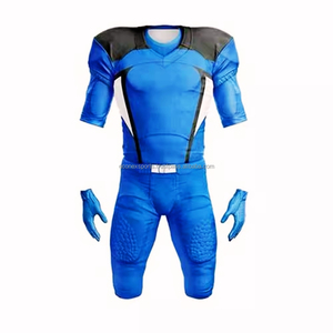 Uniformes de football américain pour adultes de haute qualité Conception personnalisée Respirant Plus Size Summer Training Wear Ensemble à manches courtes-Vente en gros - Product Image 4