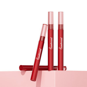 Tube de gloss à lèvres circulaire transparent et fin avec bouchon à vis et estampage à chaud, emballage cosmétique en plastique pour gloss à lèvres - Product Image 4