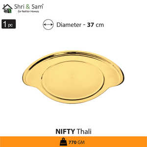 Nifty Juego de Thali pequeño de acero inoxidable con revestimiento de PVD dorado para vajilla y decoraciones de fiesta - Product Image 5