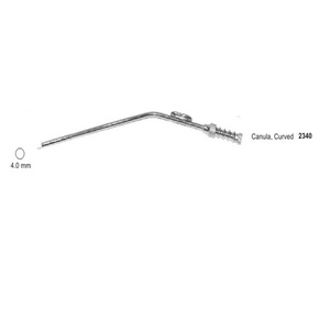 ท่อดูดทางทันตกรรม,ท่อดูดทางทันตกรรมแบบโค้ง Cannula สแตนเลส - Product Image 1