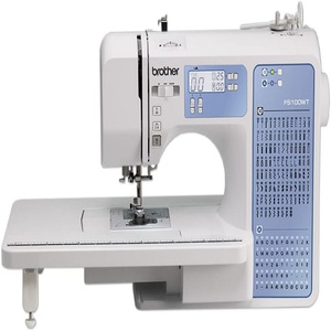 Machine à coudre informatisée Brother FS100WT, style surjeteuse, équipement de couture électronique pour la confection de vêtements à domicile - Product Image 1