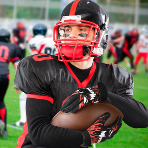 Gants de football américain haut de gamme pour receveurs, paume en silicone adhérent, couleur personnalisée, logo personnalisé, légers - Product Image 4